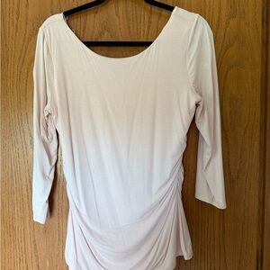 White House Black Market Light Pink Scoop neck top